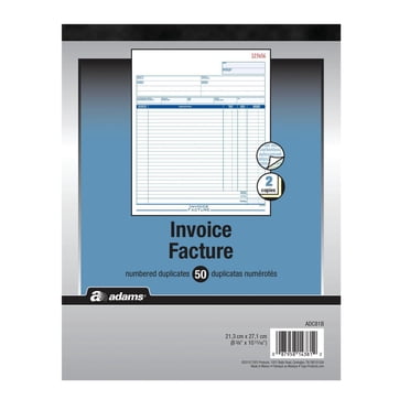2 Part Invoice Book, Bilingual