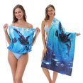 thumbnail image 1 of Foldable Beach Towel Printed Bath Towel All-in-one Beach Towel All-in-one Bag For Storage, 1 of 5