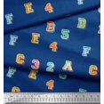 thumbnail image 3 of Soimoi Rayon Fabric Numbers & Alphabets Text Decor Fabric Printed Yard 56 Inch Wide, 3 of 3