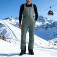 thumbnail image 2 of Sentmoon Mens Ski Pants Men's Snow Pants Oversized Men's Snow Ski Overalls Windproof Insulated Romper Snowpants for Waterproof and Breathable Protection Green M, 2 of 9