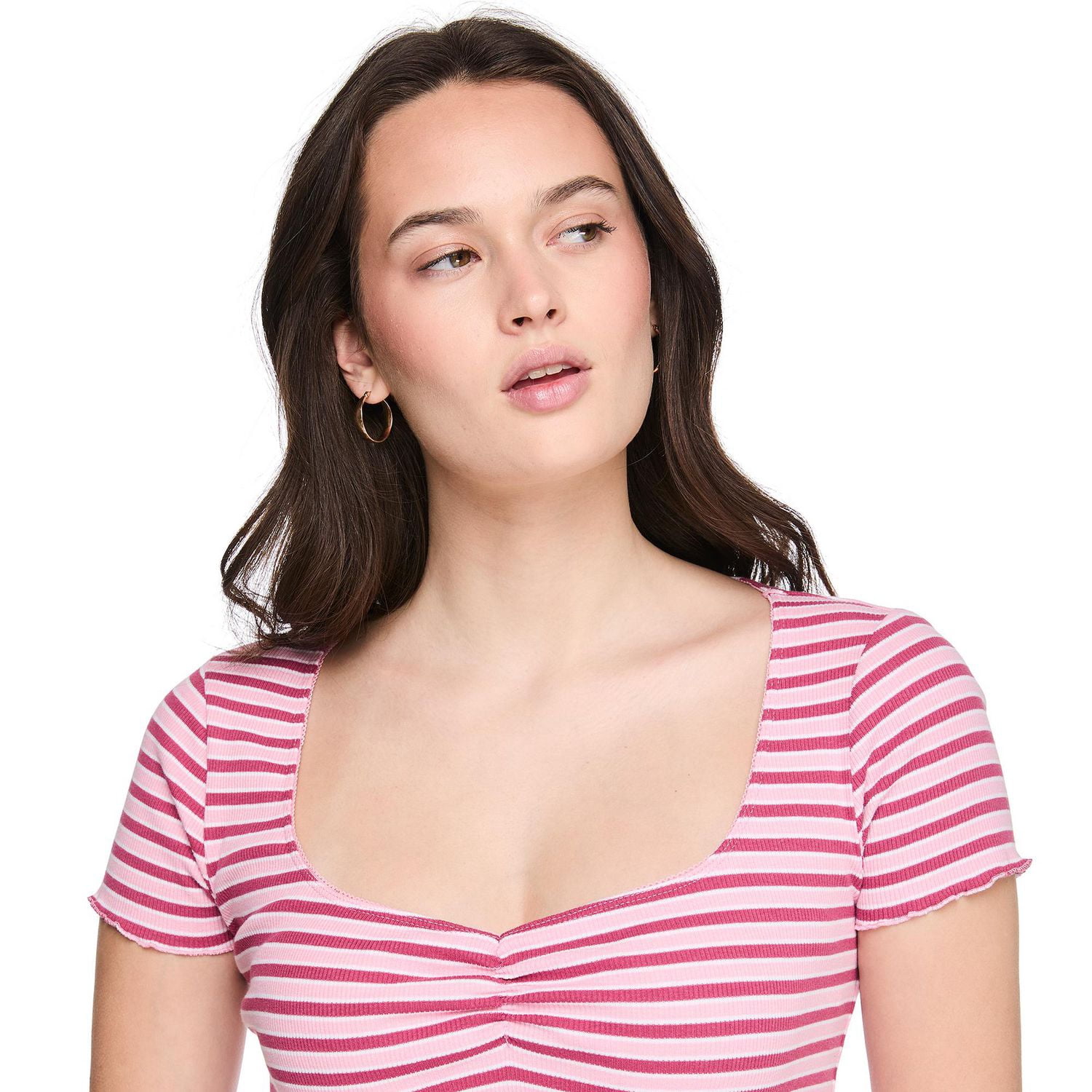 T-shirt rayé No Boundaries pour femmes