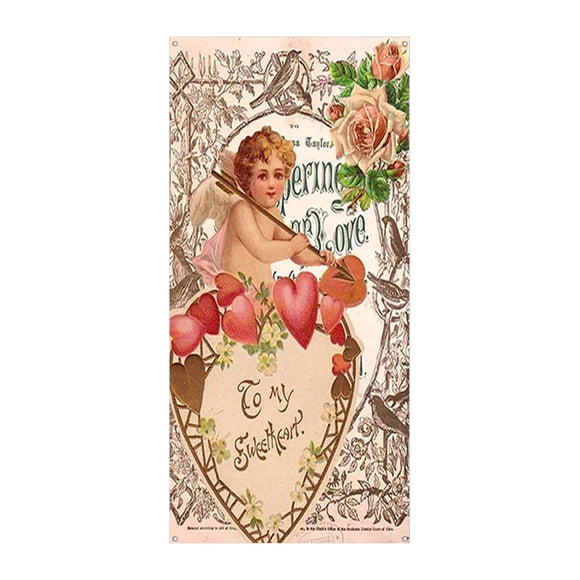 TIELUTT 6x3 Ft Happy Valentine's Day Decorations Valentine's Day Door Floor to Ceiling Curtains 108 Sheer Curtains 2 Panel Set 72 Curtains Length Thermal Curtain Curtains 84 Inches Long 2 Panels Set