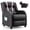 Black + Pink, variant on Gymax Kids Recliner Chair Ergonomic Leather Sofa Armchair w/Footrest Side Pocket Blue