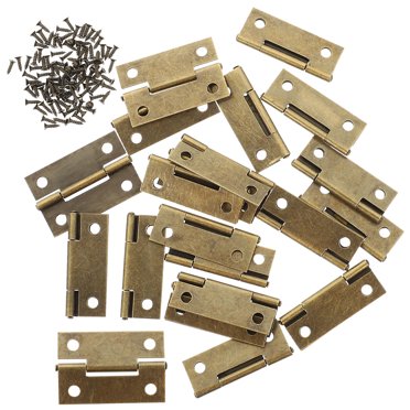 1 Set of Mini Wood Box Hinges Wooden Jewelry Case Hinges Mini Iron Hinges with Screws