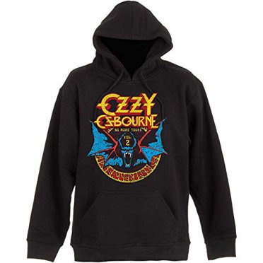 Ozzy Osbourne Men's Bat Circle Hooded Sweatshirt Large Black