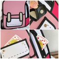 thumbnail image 2 of Oxford Cloth Bags Girls Boys Jump Style 3D Backpack 16Inch 2D Drawing Anime Backpack Daypack Cartoon M2X4 For Students Comic F6J2, 2 of 8
