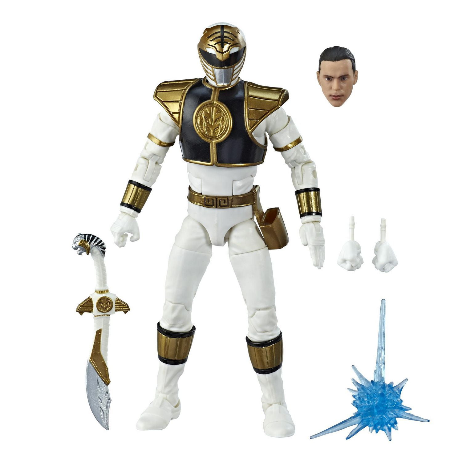 Power Rangers Lightning Collection - Figurine de collection Mighty Morphin Ranger blanc de 15 cm