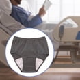 thumbnail image 4 of Soft Men Incontinence Underwear Urine for Sleeping Long Time Absorbency Incontinence Driving Adult Dark Grey 3L, 4 of 8