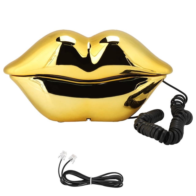 Ccdes Home Phone, Office Telephone,WX-3061 Multi-Functional Cute Lip Shape Telephone Desk Phone Home Decoration Set
