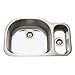 thumbnail image 3 of Houzer Medallion Designer Stainless Steel Kitchen Sink - 32 Inch Undermount 80/20 Double Small Bowl Kitchen Sink with Strainer & Colander, Durable, Essential for Home & Apartment - MG-3209SR-1, 3 of 4