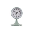 thumbnail image 2 of Minimal Round Table Clock with Pedestal Base – Silent Quartz Analog Desk Clock for Bedroom Living Room Office Home Decor, 2 of 6