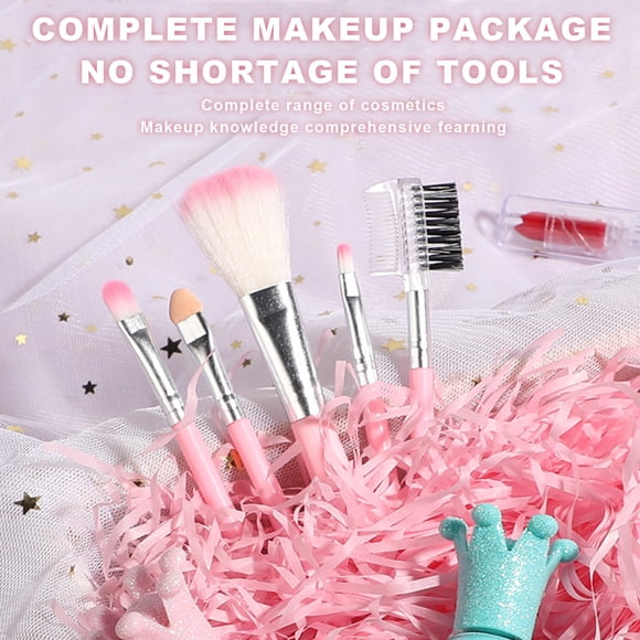 RKSTN Christmas Cosmetics for Kids Kids Cosmetic Toys Girls Lipstick Supplies Tote Box Set Washable Real Makeup Toys Set with Makeup Case Girls Toys Toddler Makeup Toys Birthday Gift 4ml