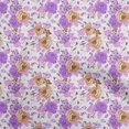 thumbnail image 1 of oneOone Viscose Jersey Brown Fabric Asian Floral Craft Projects Decor Fabric Printed By The Yard 60 Inch Wide, 1 of 4