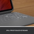 thumbnail image 3 of Logitech Slim Folio Keyboard Case for iPad (10th gen & A16) with Integrated Bluetooth Wireless Keyboard - Oxford Grey, 3 of 9