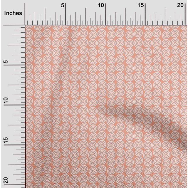 oneOone Silk Tabby Fabric Spiral Block Print Fabric By Yard 42 Inch Wide