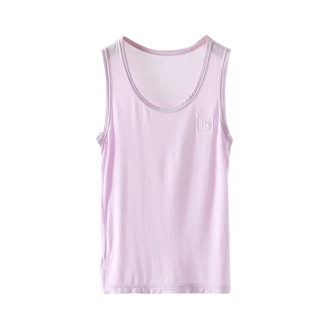 Hiiyo Tween Boy Racerback Tank Top Cartoon Print Round Neck Vest Casual Soft Comfortable Tanks