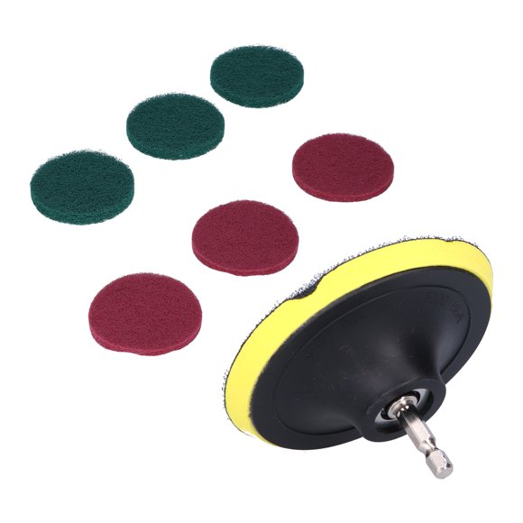 Disc Polishing Sheet, 4 Inch Nylon and Plastic Grinding Machine Accessory Self-Adhesive Scouring Pad for Waxing for Sealing for Polishing for Cleaning