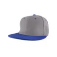 thumbnail image 1 of Top Headwear Flat Bill Adjustable Snapback Cap - Grey/Royal, 1 of 2
