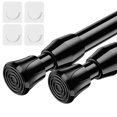 thumbnail image 1 of AIZESI Spring Tension Curtain Rods Tension Rod (Black, 28"-41" 2pcs) Spring Loaded Curtain Rods Extension Kitchen Curtain Rod Adjustable Small Curtain Rod for Window, 1 of 5