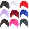 thumbnail image 3 of MesaSe Unisex Solid Color Hat Headwrap Twist Ruffle Caps Chemo Beanies Headwear Gift, 3 of 10