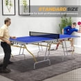 thumbnail image 2 of Soozier Full Size Ping Pong Table, Table de tennis de table pliante, Bleu, 2 of 9