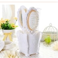 thumbnail image 4 of TopLLC 5pcs Vanity Mirror Comb Set Plastic Wallet Massage Kit Plastic Mirror Travel Mirror Straightening Brush Hand Hair Comb Hair Brush Comb Detangling Hair Comb Mirror combs combination, 4 of 9