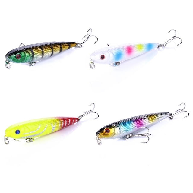 1pcs/7pcs 3D Eyes Hooks Simulation Fish Hard Aritificial Lures Bait Deep Sea Bass Fishing Tackle Aritificial Lures