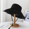 thumbnail image 1 of LinYooLi Women's Bucket Hat Summer Solid Color Cap Japanese Simple Foldable Casual Bucket Hat Vinyl Sunscreen and Sunscreen Bucket Hat, 1 of 6