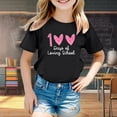thumbnail image 2 of LUOGENLI T-Shirt pour Filles Enfants Mode Décontractée Imprimé Col Rond Ample Manches Courtes T-Shirt Haut Longues Chemises pour Filles Travail Noir 4-5 Ans, 2 of 4