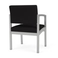 thumbnail image 3 of Pemberly Row Fauteuil d'Invité pour Réception et Salle d'Attente en Soins de Santé, Argent / Noir, 3 of 5