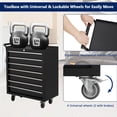 thumbnail image 3 of AKDSteel Coffre à Outils Roulant à 7 Tiroirs, Armoire à Outils Verrouillable Robuste de 24 Pouces avec Roues, Organisateur de Rangement Professionnel pour Garage et Atelier pour Usage Domestique et Industriel, 3 of 7