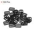 thumbnail image 3 of Unique Bargains Black 1 Inch Tri-Glide Slide Buckles Webbing Strap Fastener (100 Pack), 3 of 5