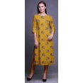 thumbnail image 3 of Bimba Kurtis Droits pour Femmes Longue Robe Kurti Imprimée Haut Indien à Manches 3/4, 3 of 6