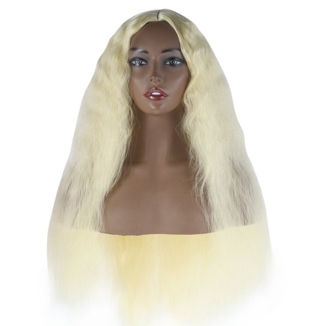 Peruvian Curly Human Hair Wig African Wavelet 39 Inch Adjustable Wigs for Women 52-58 cm Head Circumference