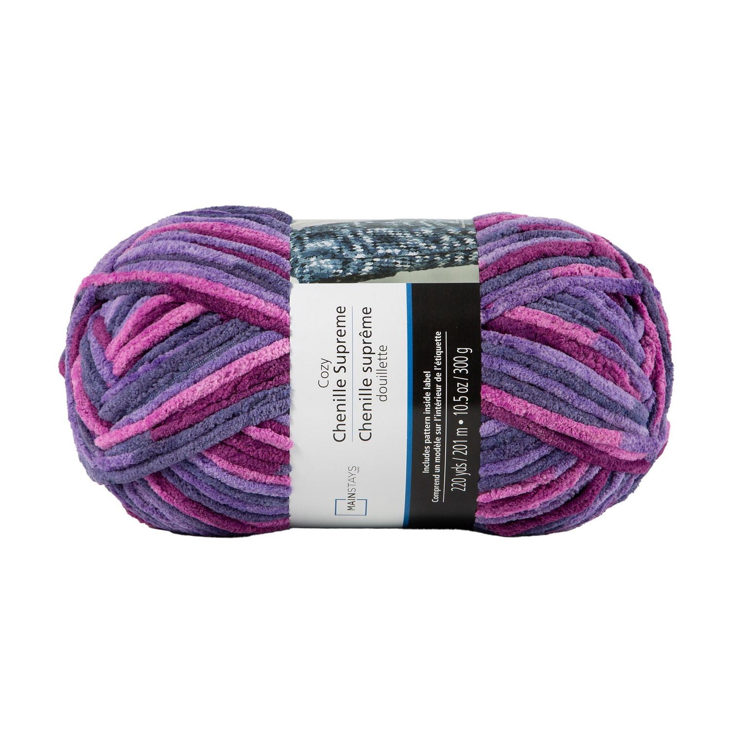 Fil en Chenille Violet Confortable MAINSTAYS