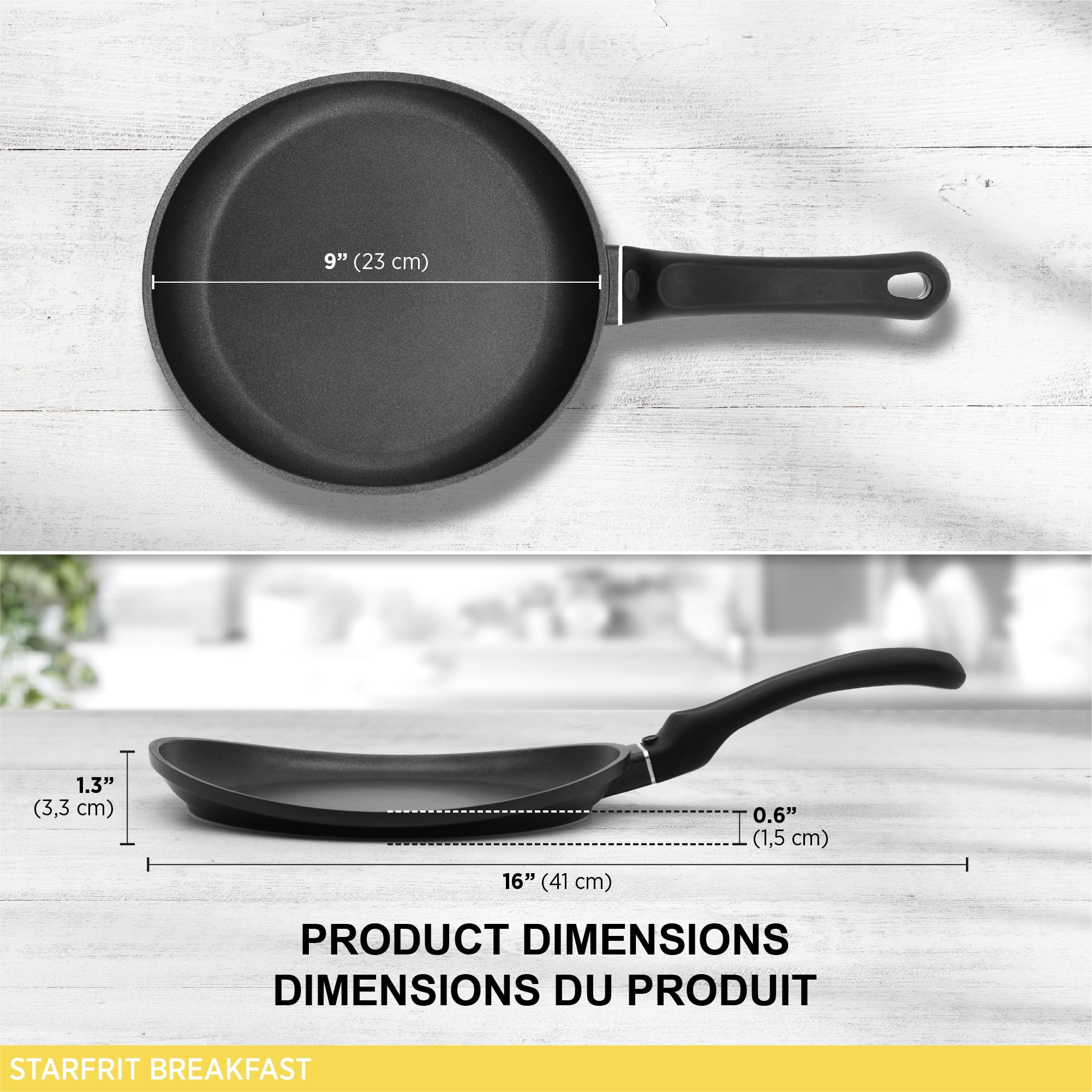 Starfrit Non-stick Breakfast Pan, 23 cm