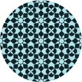 thumbnail image 1 of Ahgly Company Tapis d'Intérieur Ronds Transitionnels Lavables à la Machine Vert Sarcelle Profond, 3 Pieds Rond, 1 of 7