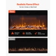 thumbnail image 2 of VEVOR 50 inch Electric Fireplace Wall Mounted Recessed with Remote Control 1500W, 2 of 9