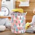thumbnail image 5 of Hearth & Gear Patterned Linen Laundry Hamper Without Lid Large Open Top Stylish And Breathable Fabric For Bedroom Or Bathroom Easy And Durable Design Laundry Clean And Laundry Rolling Laundry with, 5 of 5