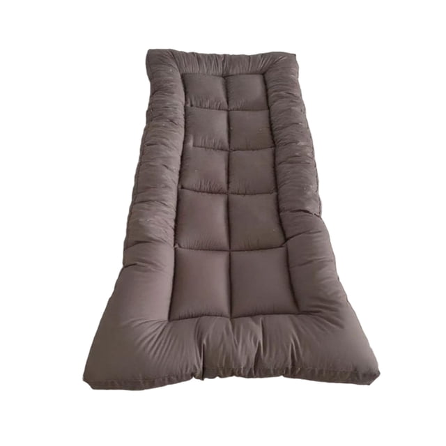 Coffee Fiber Mattress Topper Foldable Mattress Pad Soft Bed Mattress Cover Washable Non-Slip Mattress Protector For Student Bed Guest Bed 90X200 Cm 35.4X78.7 Inch 3.31 Lbs