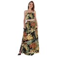 thumbnail image 1 of Bimba Ensemble Coordonné 2 Pcs Robe Aguichant de Plage et de Fête pour Femmes, Haut Court Imprimé Smocké et Jupe Longue, 1 of 7