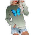 thumbnail image 1 of Chandails à Capuchon Mode pour Femmes 2023 T-shirt Imprimé Mode Blouse à Manches Longues Col Rond Hauts Décontractés Chandail Chandails à Capuchon Rabais de 50 % Liquidation Costumes d'Halloween/Noël, 1 of 1