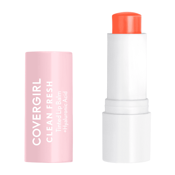 COVERGIRL Clean Fresh Tinted Lip Balm, Formulated with Hyaluronic Acid for 24HR Hydration, 100% Vegan & Cruelty-Free