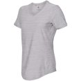 thumbnail image 2 of T-Shirt Technique à Col en V pour Femmes, m, Gris Moyen Mélangé, 2 of 3