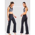 thumbnail image 4 of Safort 28" 30" 32" 34" Inseam Regular Tall High Waisted Bootcut Yoga Pants, 2 Pockets, Black, XXL, 4 of 10