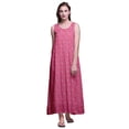 thumbnail image 1 of Bimba Robe de Nuit en Rayonne Imprimée pour Femmes, Sans Manches, Tenue de Nuit, Robe Maxi - TG, 1 of 5