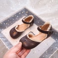 thumbnail image 4 of Gtoiithly Spring Summer Girls Child Lace Edge Adjustable Soft Soled Shoes Sandals Cartoon Solid Color Sandals for Kids Brown 3-3.5 Years, 4 of 5