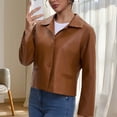 thumbnail image 4 of Veste en Cuir Femme Coupe Ajustée/veste Femme Hiver Décontractée, Fête, 4 of 7
