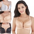 thumbnail image 2 of Women Plus Size Push Up Bra Front Buckle Lace Butterfly Back Brassiere, 2 of 14