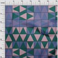 thumbnail image 3 of oneOone Velvet Dark Teal Blue Fabric Geometric Sewing Material Print Fabric By The Yard 58 Inch Wide, 3 of 4